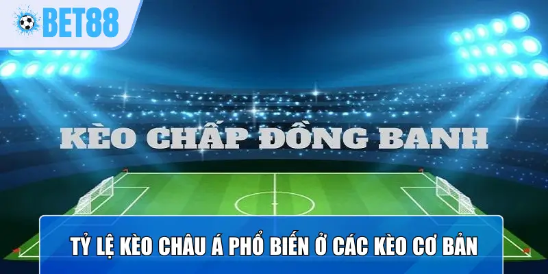 Tỷ lệ kèo châu Á phổ biến ở các kèo cơ bản